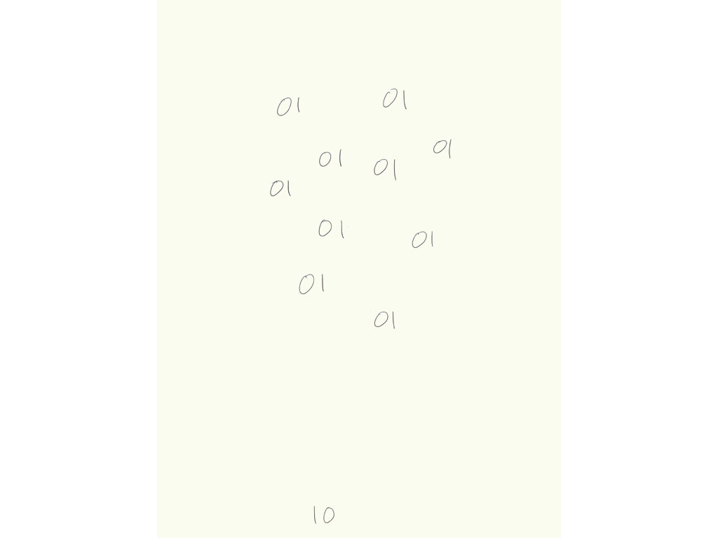 Claude Closky, ‘10’, 2008, ballpoint pen on paper, 30 x 40 cm.